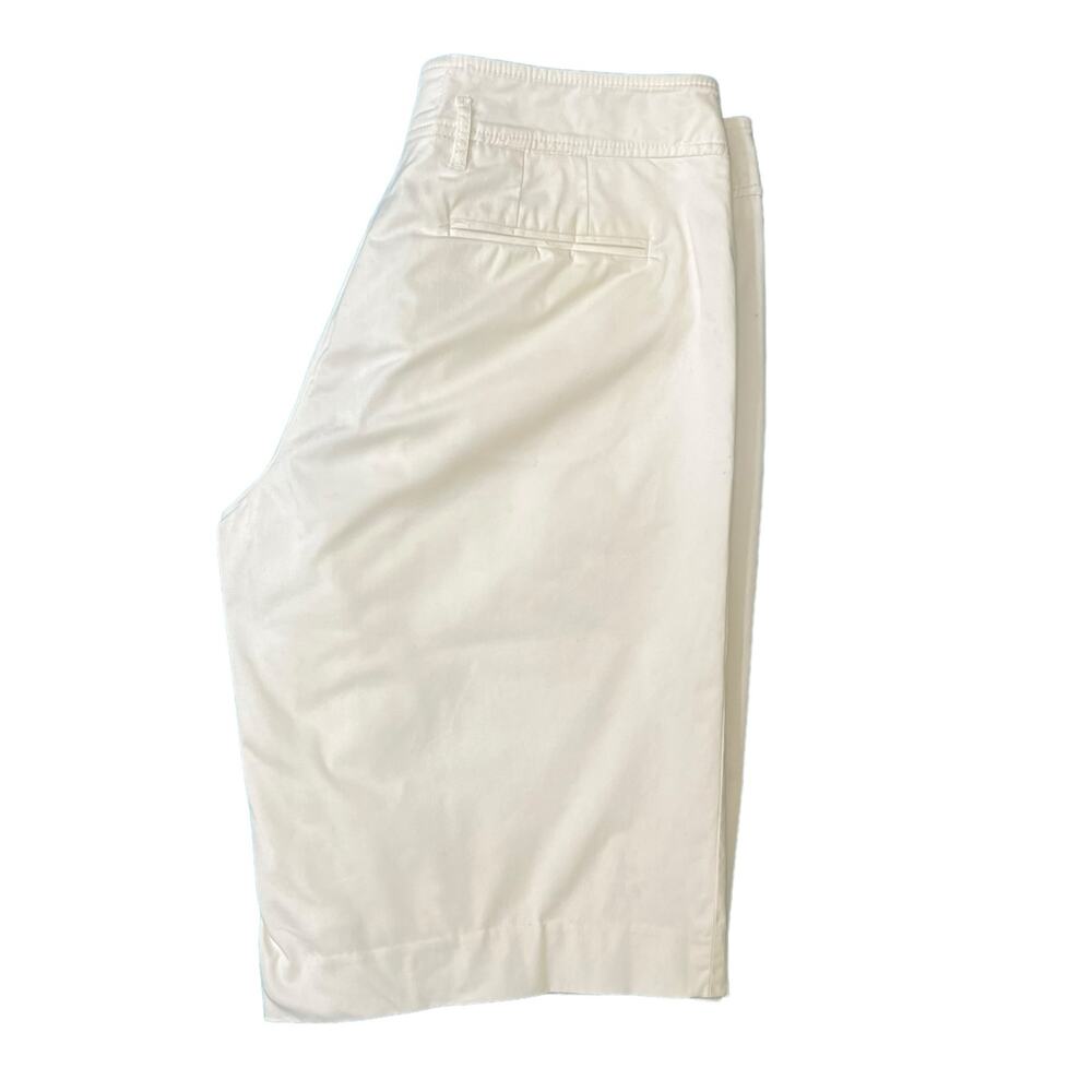 Ann Taylor LOFT lined white high rise chino shorts women's 4 - Picture 3 of 7